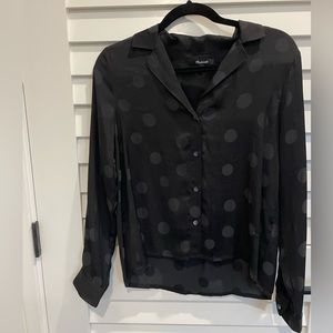 Madewell medium polka dot blouse
